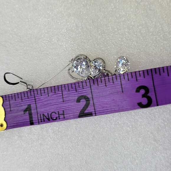 Dazzling Butterfly Crystal Drop Earring - Picture 5 of 8